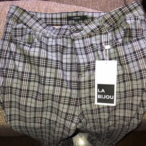 Fashion Nova Stacked Plaid Pants